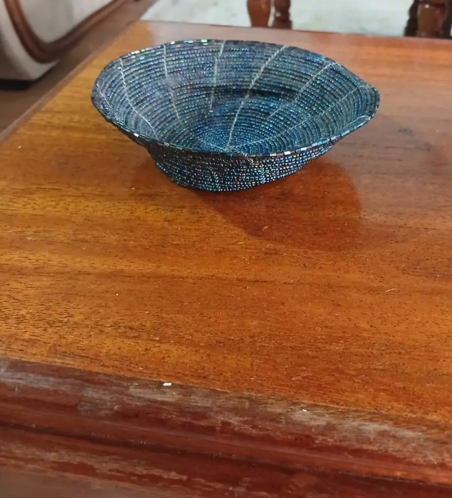 Handcrafted beaded bowl
