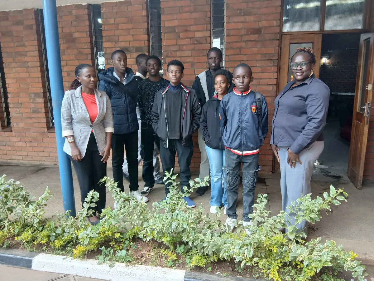 Group photo of youth and facilitators at the mental health session